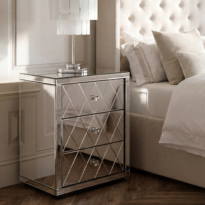 Pair of Knightsbridge Mirrored Bedside Tables