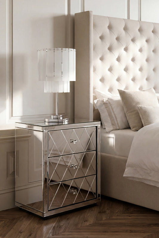 Pair of Knightsbridge Mirrored Bedside Tables