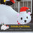 5ft Outdoor Christmas Inflatable with LED Light, Lighted Blowup Polar Bear with Three Penguins, Giant Yard Party Decoration for Garden Lawn