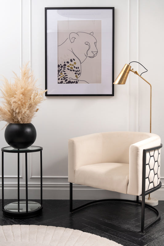 Wild Gold No.1 Wall Art - Black Frame
