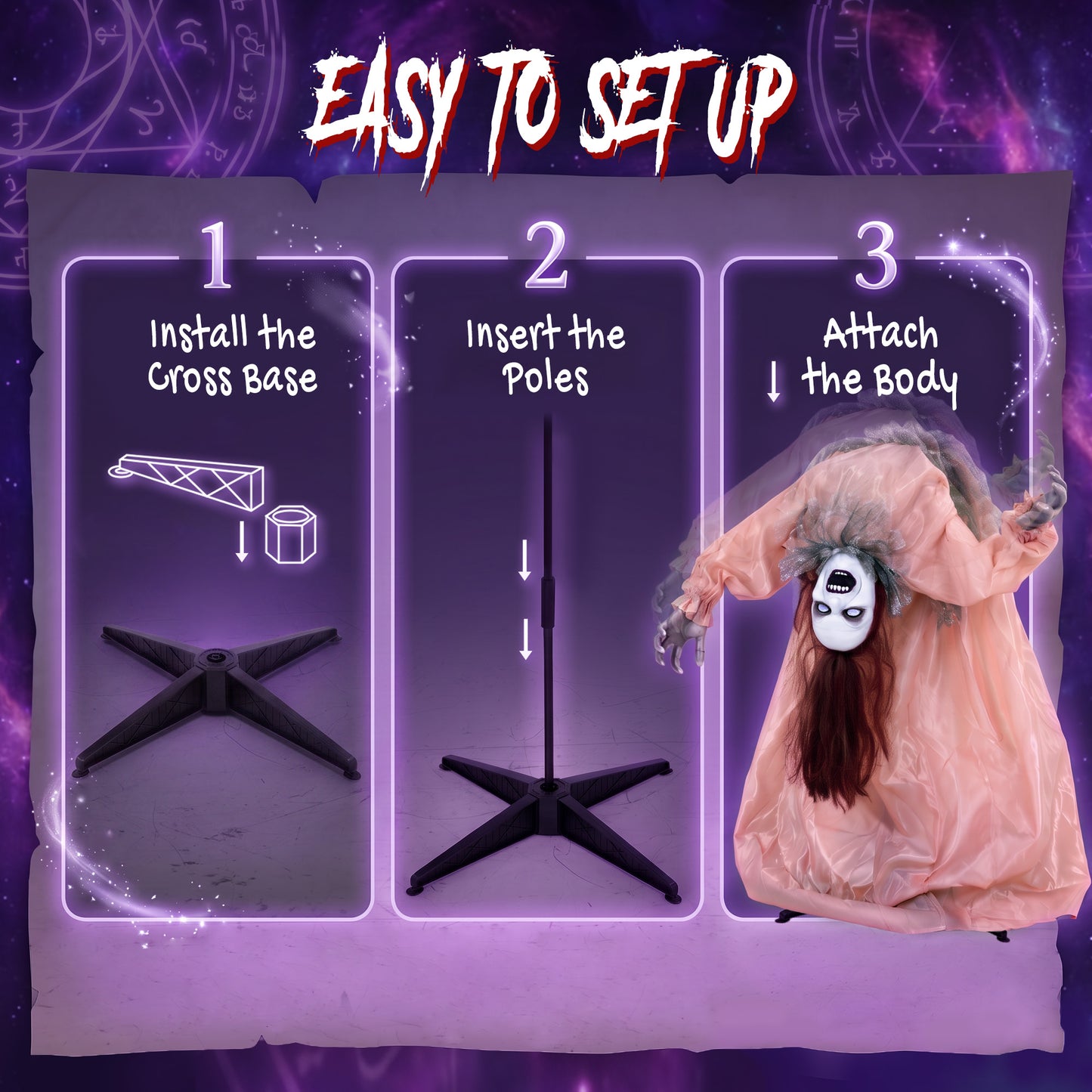Animated Halloween Ghost for Indoor, Covered Outdoor