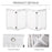 Pet Gate 4 Panel Wooden Foldable Fence Freestanding Dog Safety Barrier with 2 Support Feet for Doorways Stairs 80'' x 30'' White