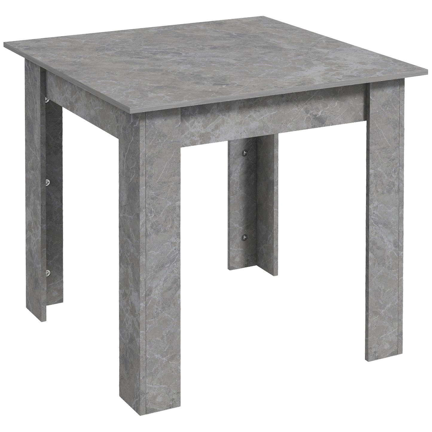 Square Dining Table, Kitchen Table with Faux Cement Effect