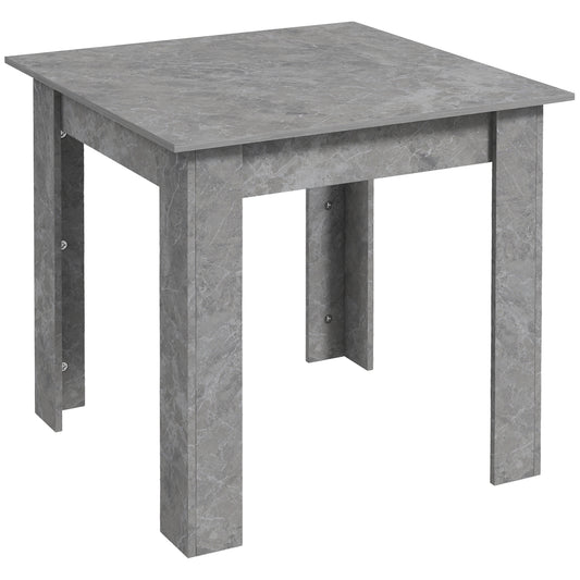 Square Dining Table, Kitchen Table with Faux Cement Effect