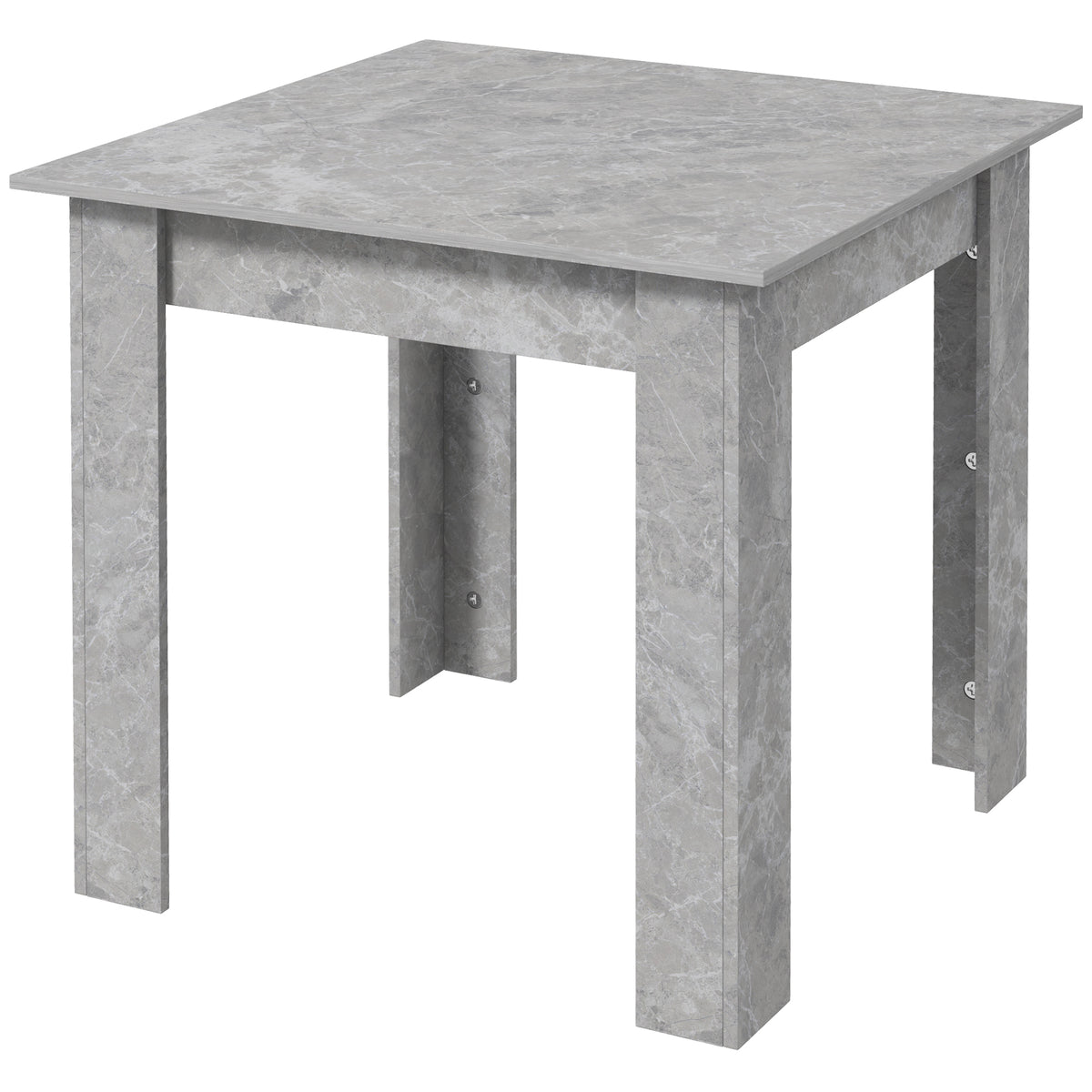 Square Dining Table, Kitchen Table with Faux Cement Effect