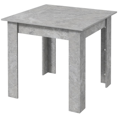 Square Dining Table, Kitchen Table with Faux Cement Effect