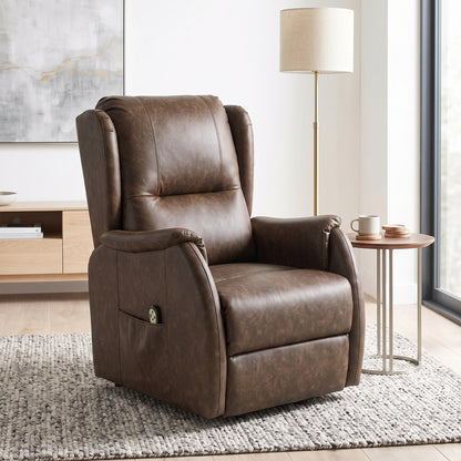 Power Lift Recliner Chair Dual Motor, Brown