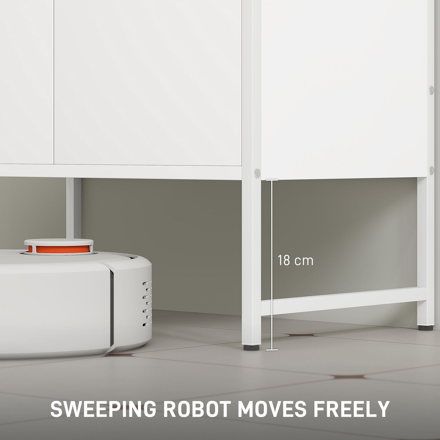 Bathroom Under Sink Cabinet for Basin without or with Pedestal White