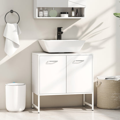 Bathroom Under Sink Cabinet for Basin without or with Pedestal White