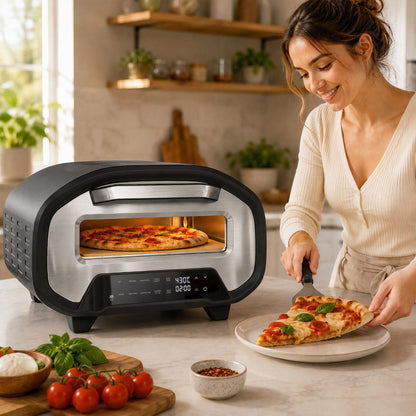 Pizza Oven Indoor, 12 Inch Electric Countertop Pizza Maker, 2200W