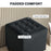 Square Footstool Small Ottoman w/ Wood Legs for Bedroom Charcoal Grey