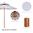 2.7m Patio Umbrella Double Tier Garden Parasol Umbrella Outdoor Sun Umbrella Sunshade Bamboo Parasol Cream White