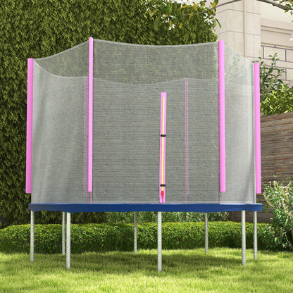 8ft Trampoline Net Replacement Safety Net with Zipped Door, Pink