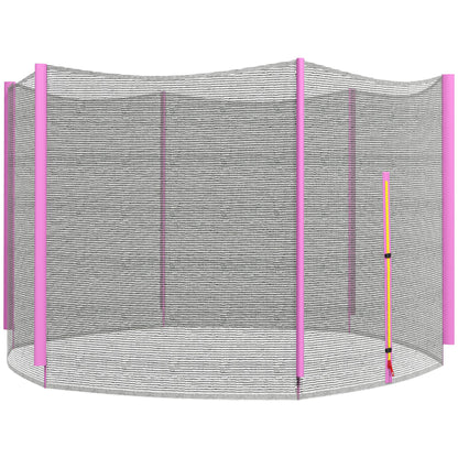8ft Trampoline Net Replacement Safety Net with Zipped Door, Pink