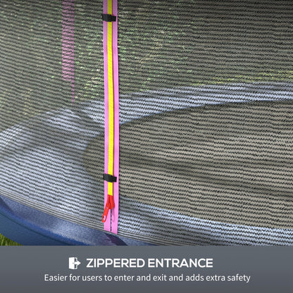 8ft Trampoline Net Replacement Safety Net with Zipped Door, Pink