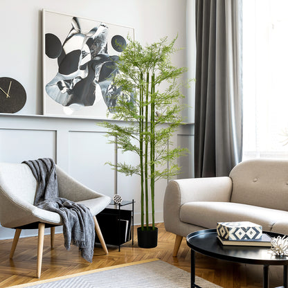 Decorative Artificial Plants Asparagus Fern Tree in Pot Fake Plants for Home Indoor Outdoor Decor, 155cm