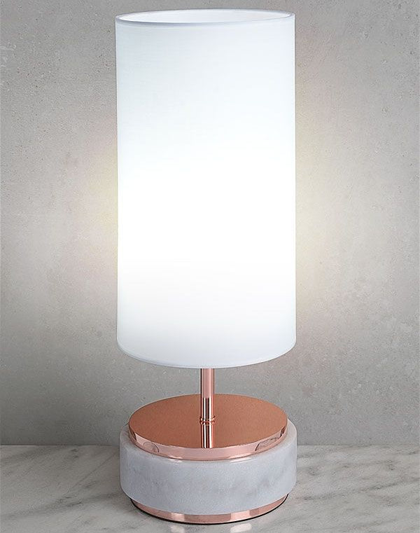 Banyan Table Lamp with Marble Base and Included 40W E14 Bulb - Copper