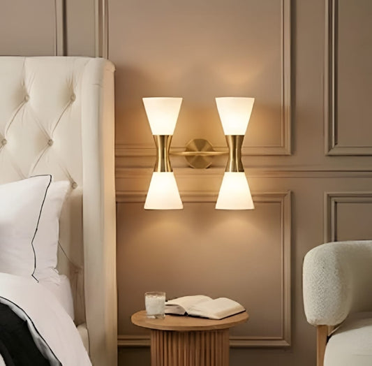 Camille Double Wall Light Brass