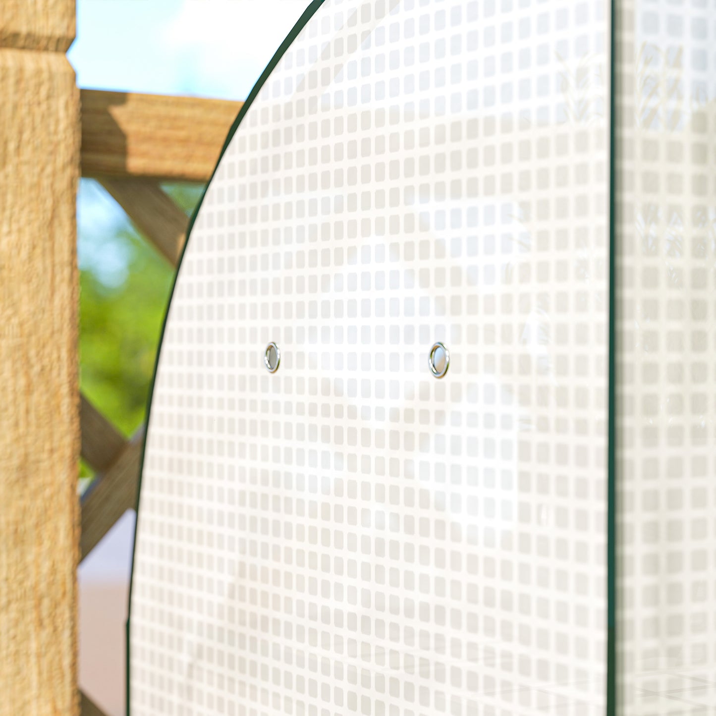 Mini Greenhouse Indoor Outdoor Green House with PE Cover, White