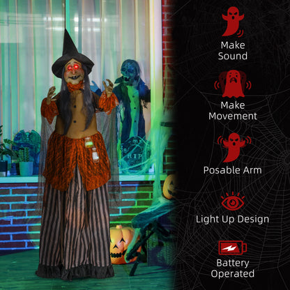 Outdoor Halloween Animatronic with Sound Activated, Light Up Eyes