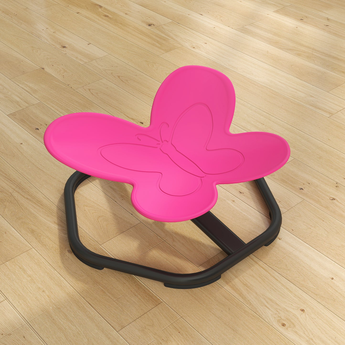 Butterfly-Shaped Kids Swivel Chair, Sensory Spinning Chair, Pink
