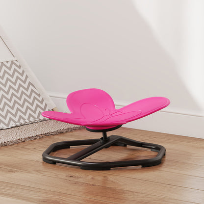 Butterfly-Shaped Kids Swivel Chair, Sensory Spinning Chair, Pink