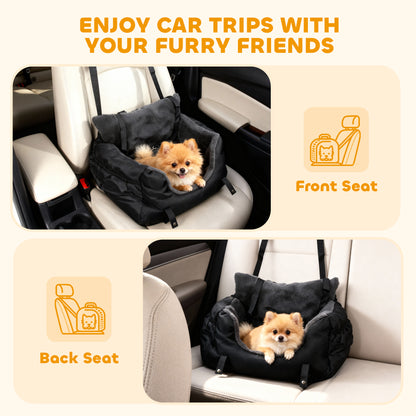 Dog Car Seat for Small Dogs, Dog Booster Car Seat with Fixed Buckle