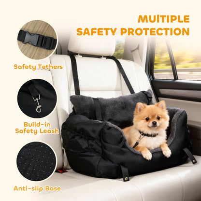 Dog Car Seat for Small Dogs, Dog Booster Car Seat with Fixed Buckle