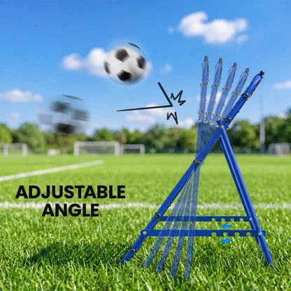 Rebounder Net Adults Football Training Aid Adjustable Blue