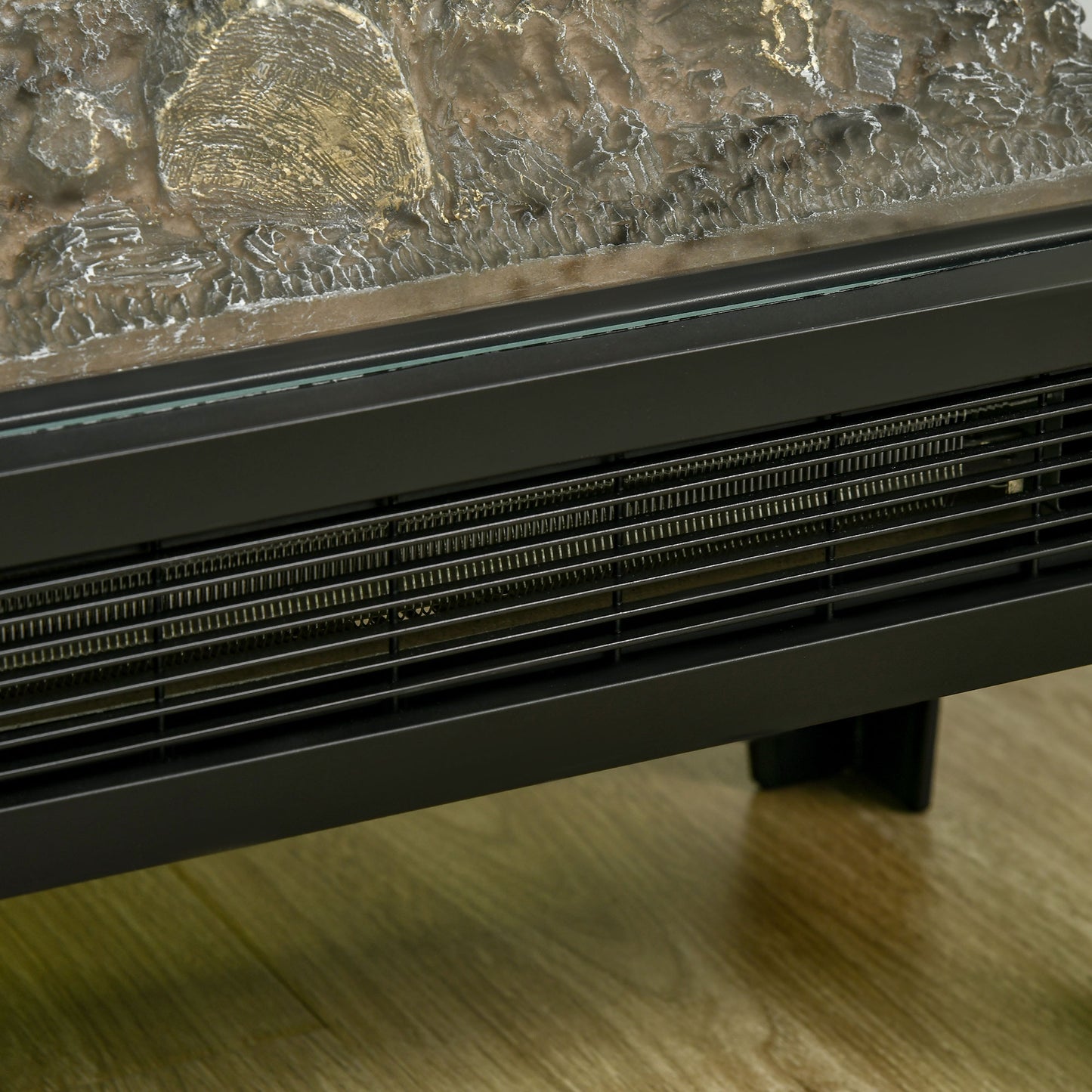 Charming Electric Fireplace Heater, Quiet Freestanding Stove, Black