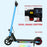 Folding Electric Scooter w/ LED Lights and Display, Blue