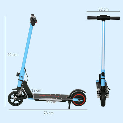 Folding Electric Scooter w/ LED Lights and Display, Blue