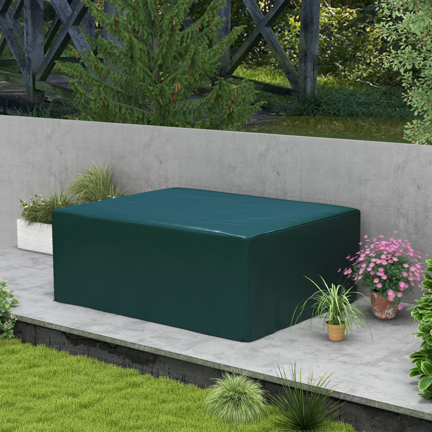 235x190x90cm Large Patio Set Outdoor Garden Furniture Cover Green