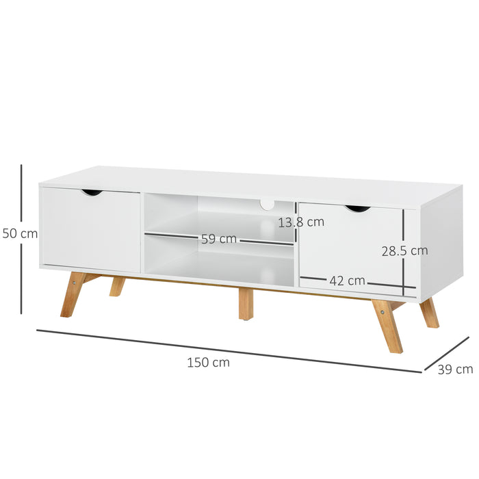 Particle Board 4-Compartment Media Unit White