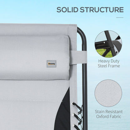 2 Pcs Zero Gravity Lounger Folding Recliner Chair w/ Cup Holder