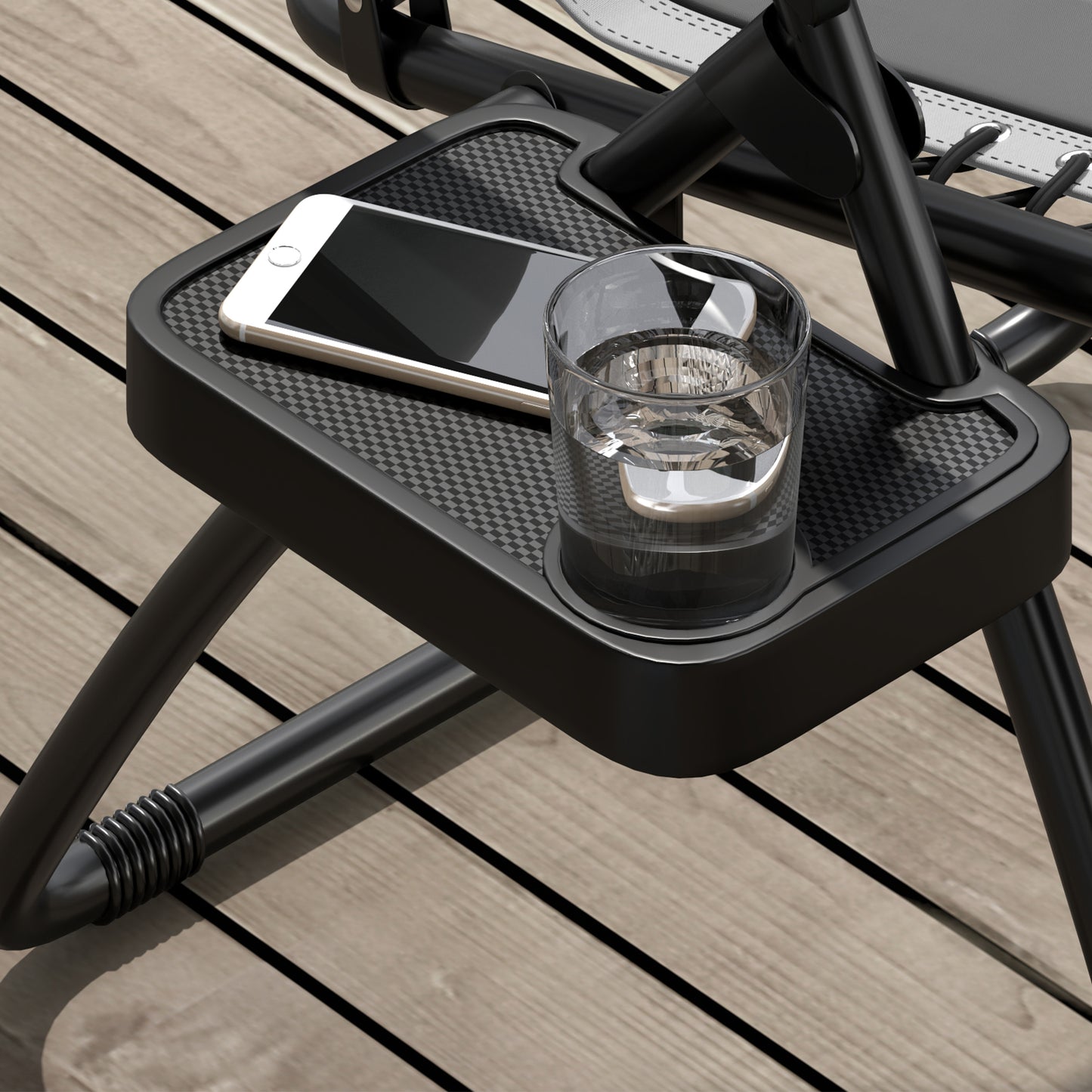 2 Pcs Zero Gravity Lounger Folding Recliner Chair w/ Cup Holder