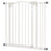 Metal 74-87cm Adjustable Pet Gate Safety Barrier w/ Auto-Close Door White