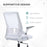 Mesh Office Chair for Home with Lumbar Support, Flip-up Arm, Wheels