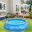 Inflatable Family Swimming Pool, Family-Sized Round Paddling Pool w/ Hand Pump for Kids, Adults, Outdoor, Garden, 274cm x 76cm, Blue