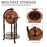 Globe Shaped Retro Style Bar Cabinet Wine Alcohol Storage Trolley Glass Bottle Holder 36CM