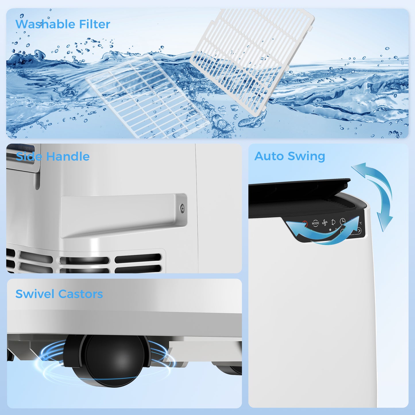 Portable Air Conditioner 12000 BTU, 4-in-1 Air Conditioning Unit