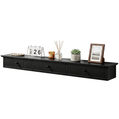 Shelf Wall-Mounted 93 x 15 x 10 cm Black