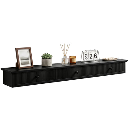 Shelf Wall-Mounted 93 x 15 x 10 cm Black