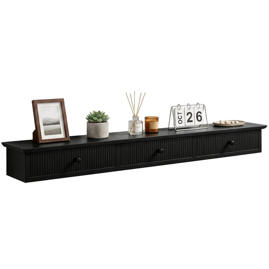 Shelf Wall-Mounted 93 x 15 x 10 cm Black
