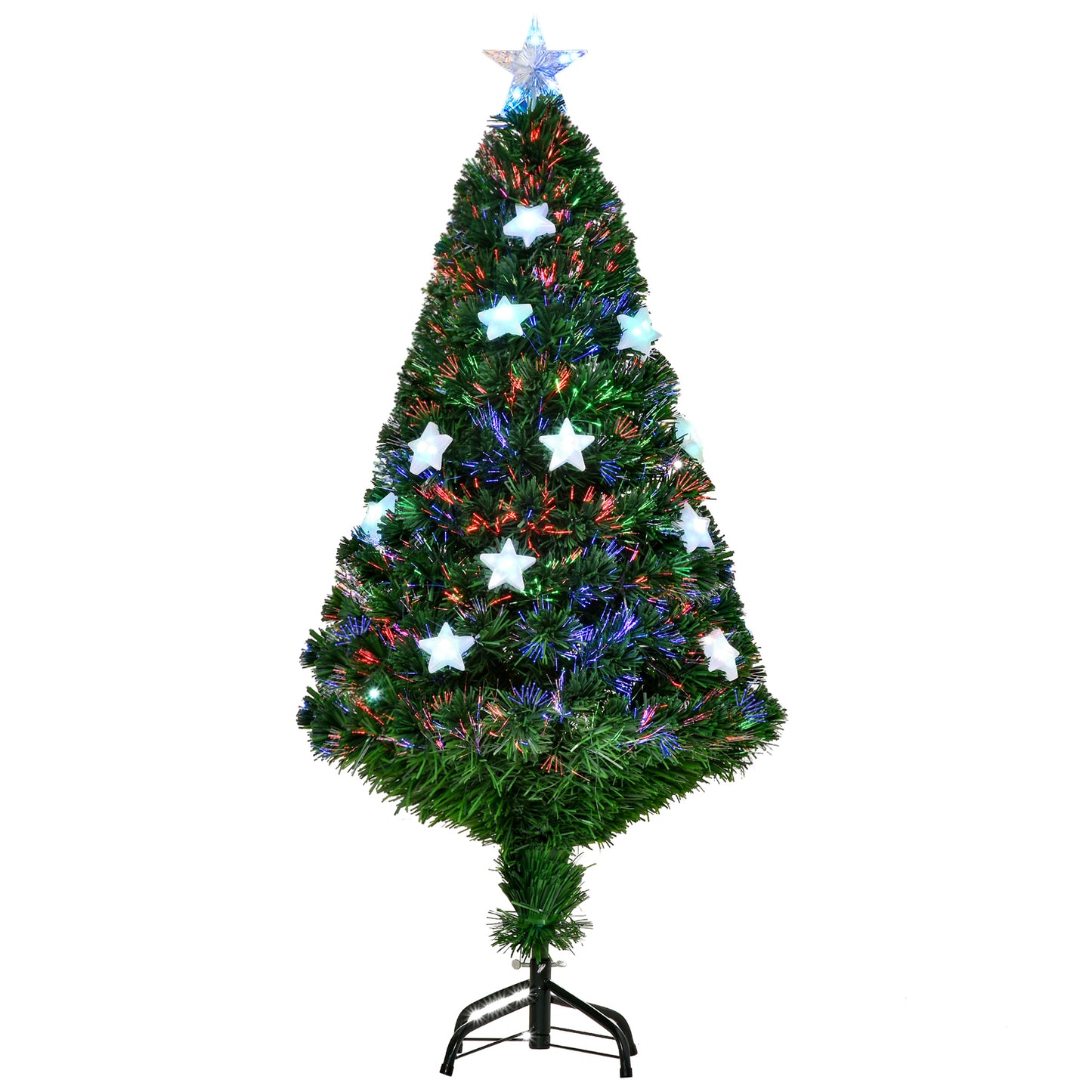 4FT Prelit Artificial Christmas Tree Fibre Optic LED Light Decoration