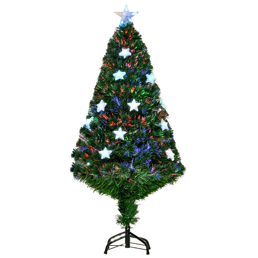 4FT Prelit Artificial Christmas Tree Fibre Optic LED Light Decoration