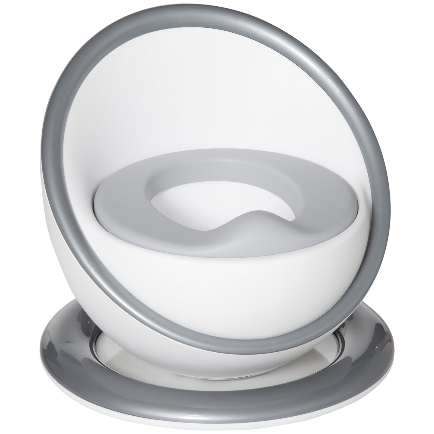 Kids Potty Training Toilet with Brush, Mini Size Training Seat with Removable Inner Pot, Splash Guard, Non-slip Mat, White