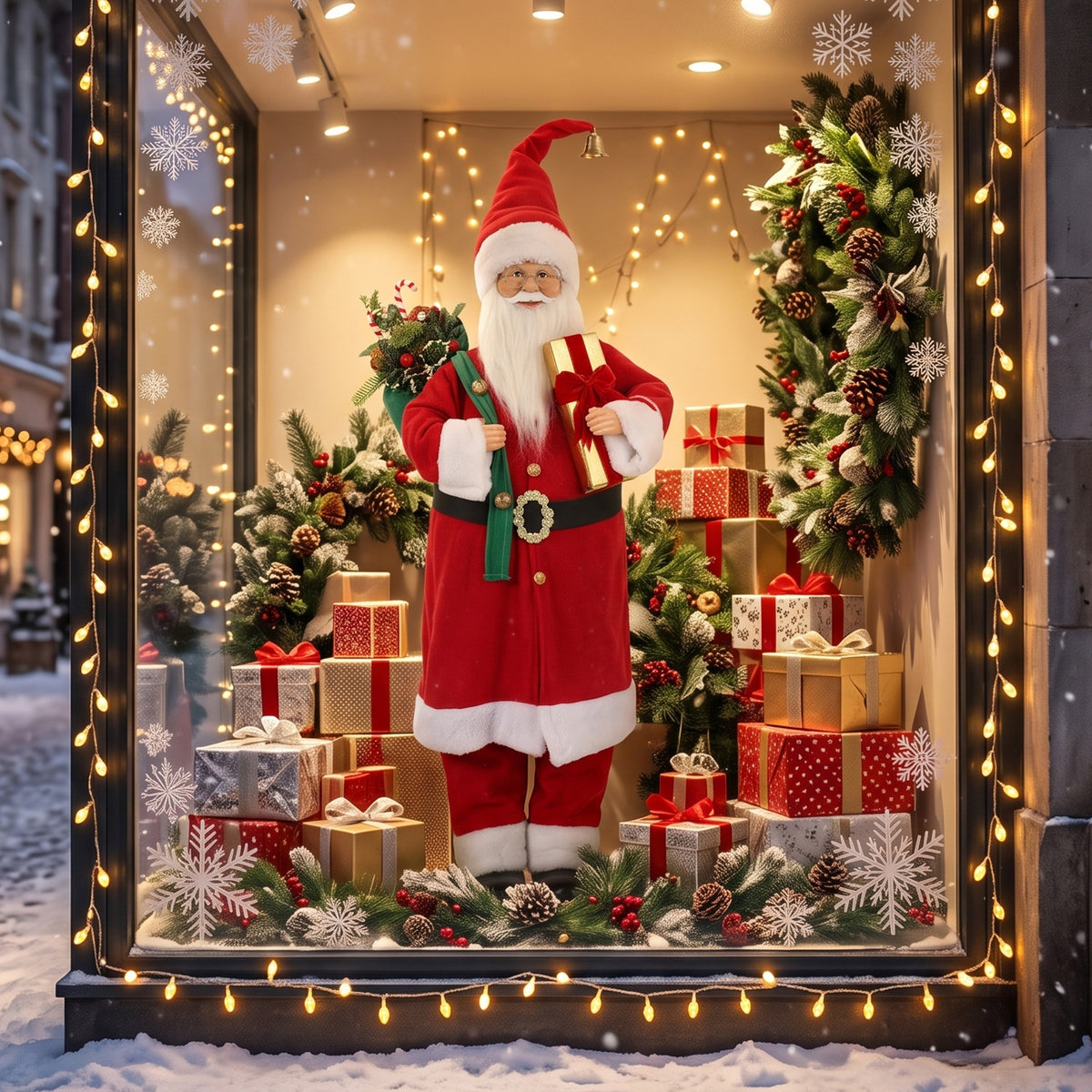 4ft Christmas Singing Dancing Santa Claus with Gift and Sack