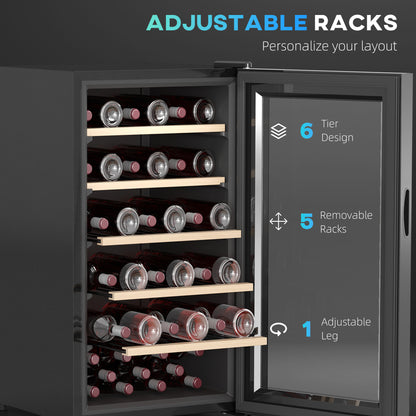 41 Bottle Wine Cooler Fridge, Freestanding Wine Refrigerator