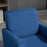 Modern Accent Chair, Occasional Chair with Rubber Wood Legs for Living Room, Bedroom, Blue